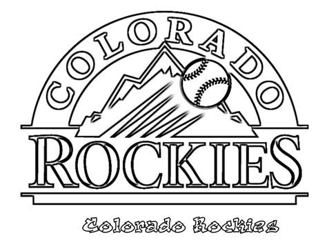 colorado rockies baseball coloring pages